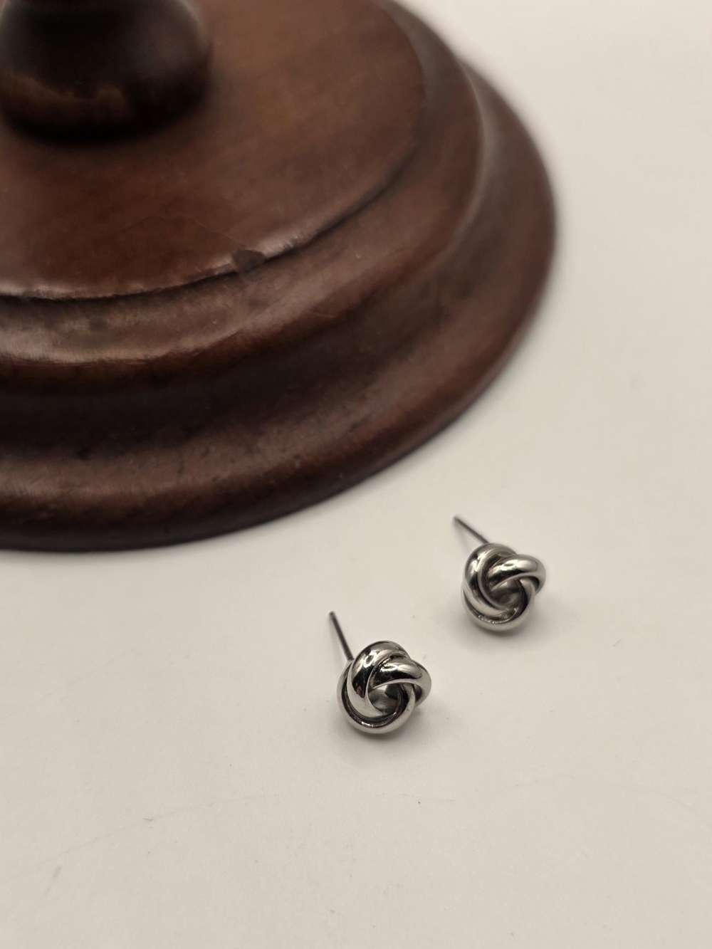NWOT Claire's Surgical Steel Love Knot Stud Earrings